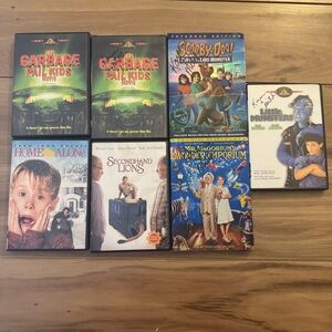 Lot of 7 DVDs Home Alone Garbage Pail Kids Scooby-Doo Untested Bundle Media DVD